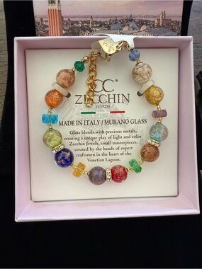 Zecchin Venezia Multicolor Murano Glass Beaded Bracelet